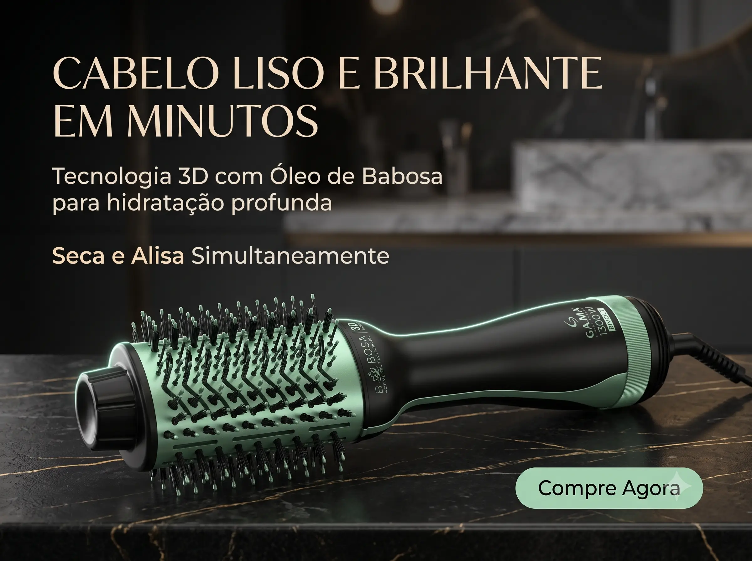 Escova Secadora Gama Italy Babosa Brush 3d